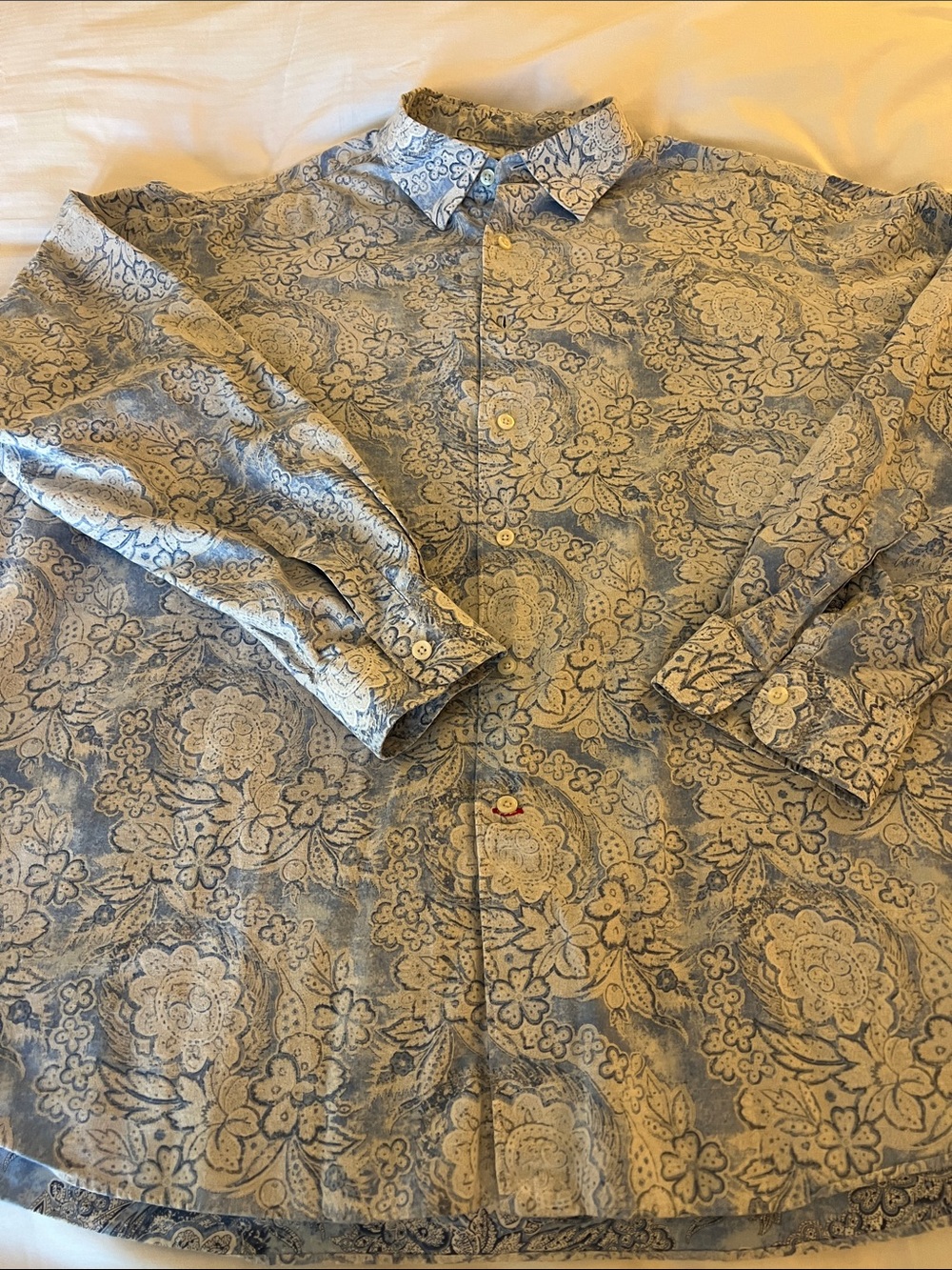 Daniel Cremieux Blue Floral Paisley Button-Down Shirt